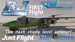 The next STUDY LEVEL Airliner  JustFlight AVRO RJ FIRST FLIGHT  Real Airline Pilot [upl. by Nair958]