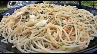 Spaghetti Aglio e Olio Recipe  Garlic Pasta  Foodomania 31 [upl. by Iveksarap]