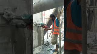 How to use hilti DD 120 diamond coring tool for wet drilling into concrete [upl. by Tolkan184]