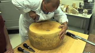 Channel Cheese  How to break open a Parmesan cheese with Carlo Guffanti [upl. by Brooks]