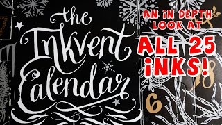 Inkvent Black ALL INKS  ink advent calendar review [upl. by Cini860]