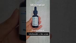 Minimalist niacinamide 5 face serum review shorts review minimalist serum [upl. by Aseuqram]