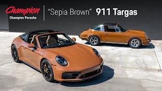 Matching Sepia Brown 911 Targas  50 Years Apart [upl. by Frye]