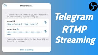 How to Setup RTMP Live Streaming in Telegram [upl. by Berky]