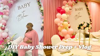 I DIYd My Baby Shower Decor Shopping Nails Cooking amp More [upl. by Introc]