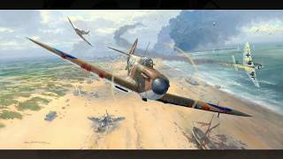 Timelapse Painting  Spitfires over Dunkirk [upl. by Ryter]