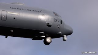 RNZAF C130J aircraft arrive at Auckland  2024 [upl. by Columba82]