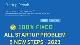 ✅How To Fix Startup Repair Couldn’t Repair Your PC In Windows 10115 New Methods 2024 Boot Issue [upl. by Kahn544]