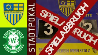 PokalDerby 6x Rot amp Spielabbruch  SV Helios 24 Dresden vs FSG Wacker 90 Leuben [upl. by Ardnasil]