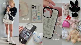 Haul🤳언니 케이스 그립톡 스트랩 키링 어디꺼예요 문의 백만번받은 거울 셀카 잘 나오는 Iphone acc  귀여운 키링까지 22가지 몽땅 모아왔어요 э Э [upl. by Simetra]