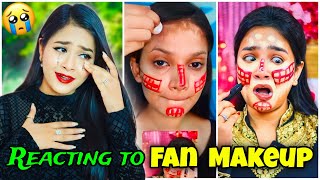 Reacting to My FAN MAKEUP Inspired 😍 Gone Too CUTE 🥰 Nilanjana Dhar [upl. by Aivila]