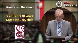 Sławomir Broniarz  o zmianie ustawy Karta Nauczyciela [upl. by Haimerej154]