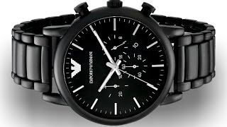 Emporio Armani Mens Classic AR1895 Dress Black Watch [upl. by Aninep]