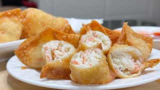 Crab Rangoon  Why so expensive in restaurant It’s really simple amp easy to make amp taste even better [upl. by Flosi]