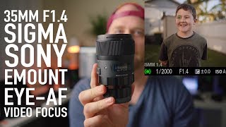 Sigma 35mm 14 ART EMount VS Sony 35mm 14  EyeAF  Video Focus Test  Image Quality [upl. by Nimaynib]