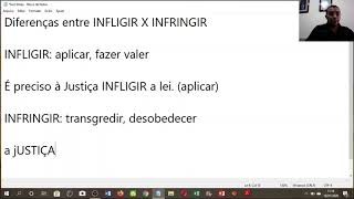Prof Cassildo Souza  Diferenças entre INFLIGIR e INFRINGIR dica rápida [upl. by Burne]