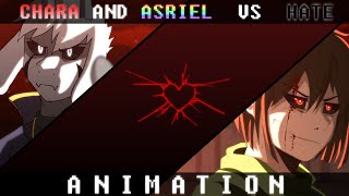 Chara and Asriel vs HATE  Season Finale  Glitchtale EP9 quotHopequot Fight scenes [upl. by Seavey]