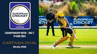 🔴 European Cricket League 2024  Championship Week Day 2  Cartama Oval Spain  T10 Live Cricket [upl. by Luce]