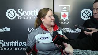 2020 Scotties Tournament of Hearts  Media Scrum  Draw 7 [upl. by Arhsub]