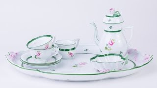 Vienna Rose VRH Mocha Set  Herend Austria [upl. by Ennirak]