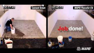 MAPEI Flexcolor CQ vs Cementitious Grout Comparison [upl. by Seiter]