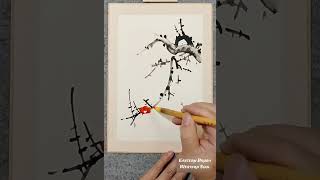 Graceful Simplicity A Single Red Plum Blossom in Ink [upl. by Arst]