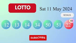 Lotto Draw Results on Sat 11 May 2024 The National Lottery UK [upl. by Harrad466]