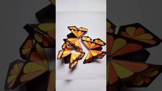 Paper butterfly  paper butterfly with colour  paper craft project  craft paper  short [upl. by Refannej]