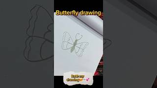 Draw a butterflyEasy drawing ideas for beginners with pencil drawing [upl. by Leummas]