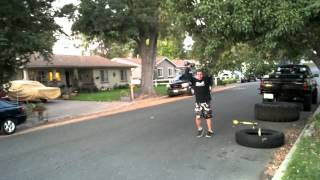 Stephen hitting up a tire flip finisher  Core Fitness [upl. by Lavoie]