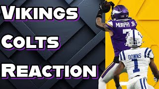 Vikings Colts Reaction amp Breakdown [upl. by Arakaj]