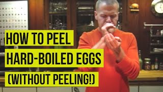 How To Peel HardBoiled Eggs Without Peeling  Tim Ferriss [upl. by Schulein]