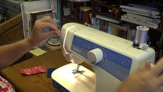 Sewing with Brother LS 2125I threading threading bobbin correct needle learn to sew [upl. by Alleris]