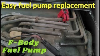 Replacing Fuel Pump Without Dropping the Tank Fuel pump replacement in 3rd gen Fbody [upl. by Dde]