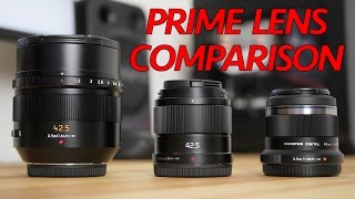 Panasonic 425mm F17 Review vs 425mm F12 amp Olympus 45mm F18  Lens Comparison [upl. by Asenev]