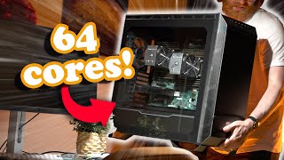 I Build An EPYC 64Core Gaming PC Then Do TERRIBLE Things To It [upl. by Maurise915]