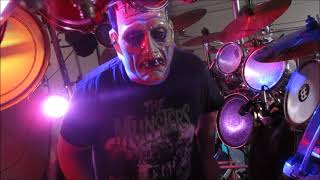 Drum Cover The Munsters Theme Season 1 Intro and Outro Halloween Drums Drummer Drumming [upl. by Erena]