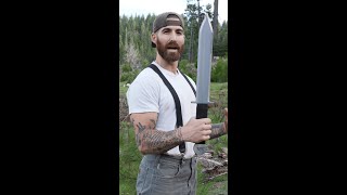 A tiny sword 😳 woodsplitting sword VikingWoodSplitter [upl. by Baler]