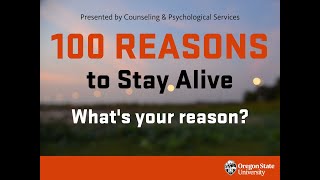 100 Reasons to Stay Alive [upl. by Nysila]