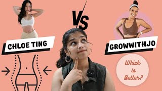 I did Chloe Ting’s and Growwithjo’s Workout for a Week Cardio vs Strength [upl. by Materi]