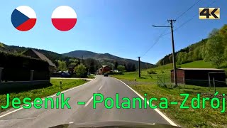 Driving from Czechia to Poland Jeseník  PolanicaZdrój  spring 2024  4K [upl. by Aidil742]