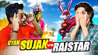 Raistar Vs GyanSujan 1 Shot 1 Kill Challenge again  Face Reveal  Free Fire Max [upl. by Stanislaus]