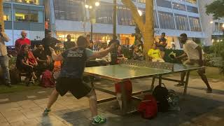 Tre vs Drago Bryant park ping pong tournament championship match 6524 [upl. by Kenwood]