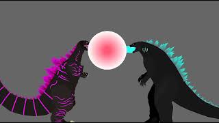 Legendary Godzilla and GMK Godzilla vs Shin Godzilla Epic Battle Animation [upl. by Imalda639]