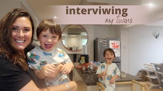 Interviewing my 4 year old twins [upl. by Burra]