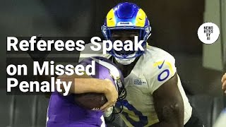 NFL Referees Explain Missed Face Mask Penalty on GameSealing Play [upl. by Calysta]