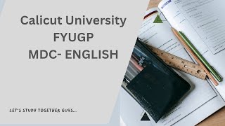 FYUGP Calicut University first semester MDC Englishintroducing print and digital narratives [upl. by Bastien]