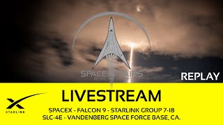 SpaceX  Falcon 9  Starlink Group 718  SLC4E  Vandenberg SFB  April 2 2024 [upl. by Teillo549]