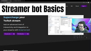 Streamer Bot for Twitch basic commands and actions [upl. by Aierbma]