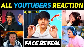 ALL YOUTUBERS REACTION ON AJJU BHAI FACE REVEAL😍  TOTAL GAMING FACE REVEAL REACTION  SMG GAMER [upl. by Allimac]